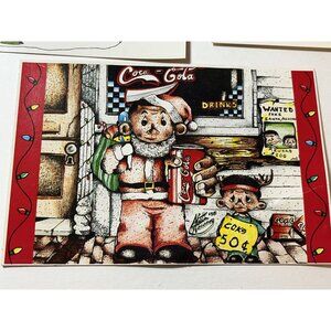 Vintage Christmas Postcard Holiday Cards Coca Cola 1998 Lot READ